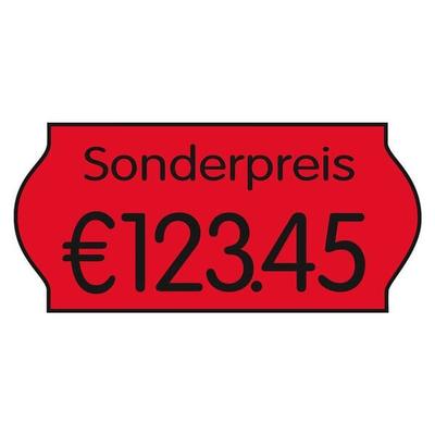 CreenLine Preisetiketten »Sonderpreis« 18 Rollen à 1500 Etikletten leuchtrot 22,0 x 12,0 m Image