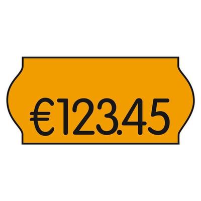 METO Preisetiketten 18 Rollen à 1500 Etiketten leuchtorange 26,0 x 12,0 mm Image