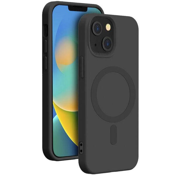 Bigben Handy-Cover »Soft Case mit MagSafe« iPhone 15 schwarz schwarz Image
