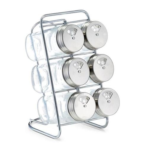 Zeller Gewürzregal »transparent / silber«