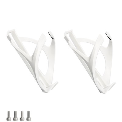 MTB Mountain Bike Water Bottle Cage, Lightweight Ultralight Plastic Holder For Road Cycling Bottle Socket Rack white 2 Pcs