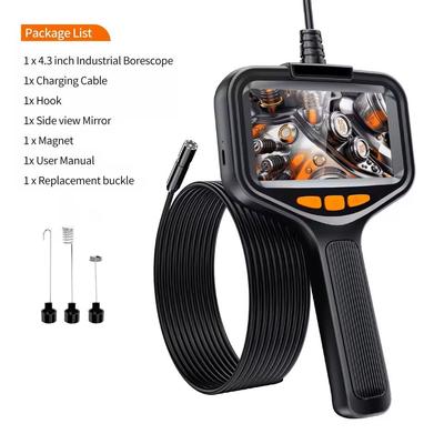 4 Inch LCD Waterproof 1080P Endoscope Borescope Camera With 6 LED Lights 10m 8mm P200