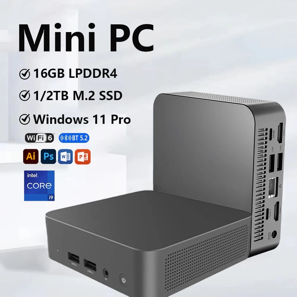 Intel Core I9 Gaming Mini PC, 16GB DDR, 1TB M2 SSD, Window 11 Pro 16gb Ram 1tb Ssd