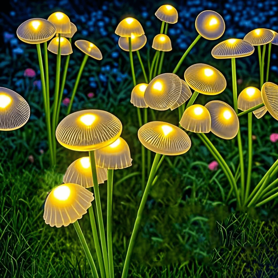 Solar Garden Mushroom Lights Dual Mode LED Waterproof Outdoor Decor For Pathway Yard And Patio Ambiance Solar Garden Mushroom Lights Dual Mode LED Waterproof Outdoor Decor For Pathway Yard And Patio Ambiance