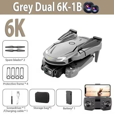 V88 8K GPS Drone With Dual Camera And 5G WiFi Aerial Photography grey 6k 1 Battery