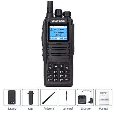 Baofeng Dual Mode Digital Ham Radio With Analog And DMR Tier 1 And 2 Support black