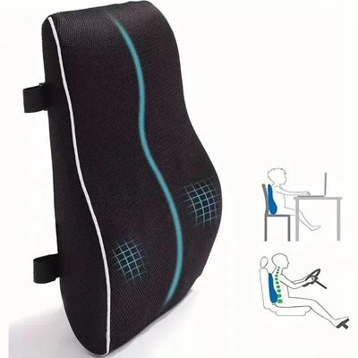 Memory Foam Non Slip Car Seat Cushion For Office And Gaming Chairs, Ergonomic Lumbar Support Pillow For Back And Waist Memory Foam Non Slip Car Seat Cushion For Office And Gaming Chairs, Ergonomic Lumbar Support Pillow For Back And Waist