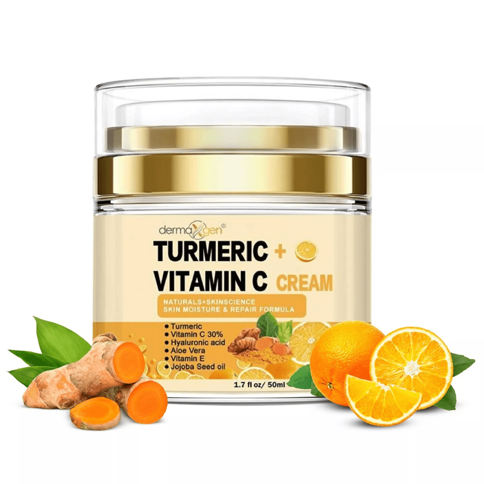 Glow Boosting Vitamin C Turmeric Moisturizing Repairing Cream, Anti Aging Face Cream With Aloe Vera & Hyaluronic Acid Glow Boosting Vitamin C Turmeric Moisturizing Repairing Cream, Anti Aging Face Cream With Aloe Vera & Hyaluronic Acid