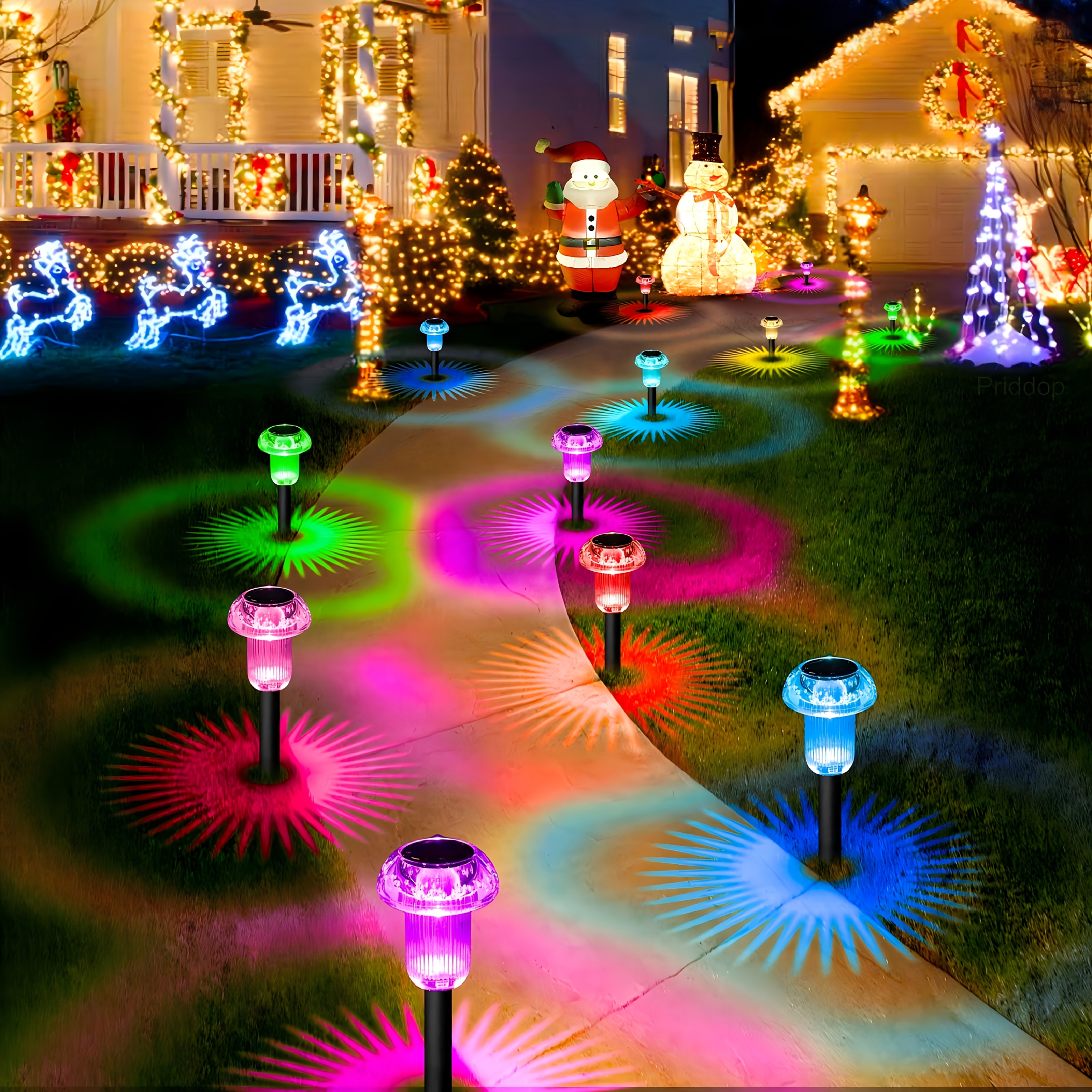 Solar Pathway Lights Outdoor, Vibrant LED Mushroom Garden Stake Lighting For Walkways, Lawns, Driveways & Landscapes Solar Pathway Lights Outdoor, Vibrant LED Mushroom Garden Stake Lighting For Walkways, Lawns, Driveways & Landscapes