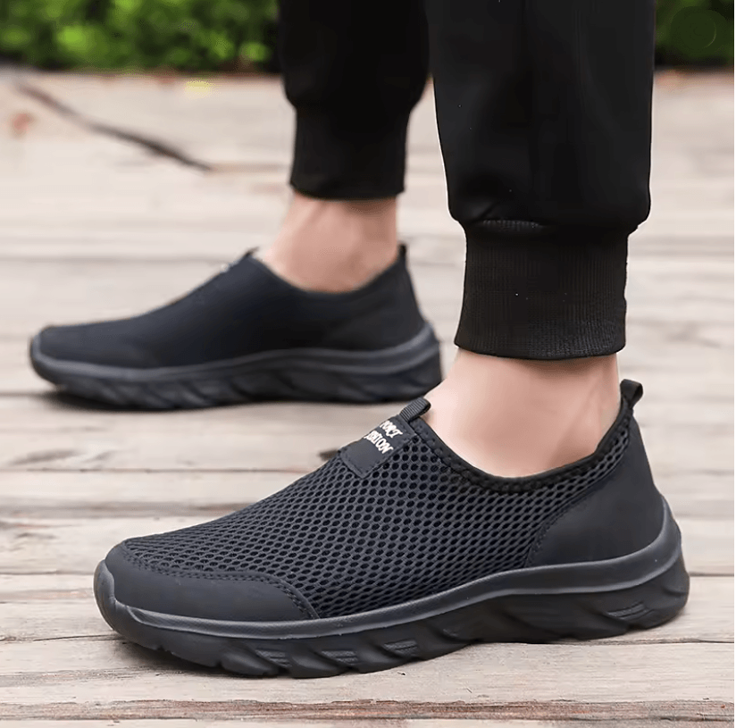 Lightweight Slip On Walking Shoes For Men Breathable Casual Sneakers 12.5 gray