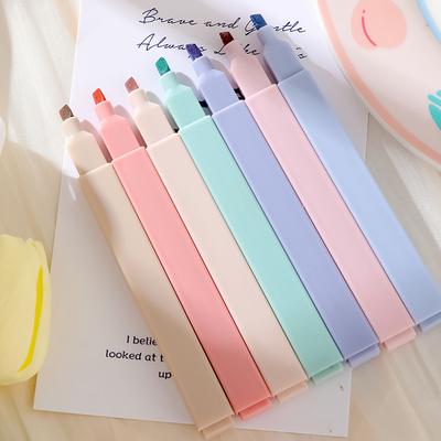 Pastel Highlighters Pen For Art Drawing, Colorful Fluorescent Marker Pen Student Stationery, School Office Gift Supplies Pastel Highlighters Pen For Art Drawing, Colorful Fluorescent Marker Pen Student Stationery, School Office Gift Supplies