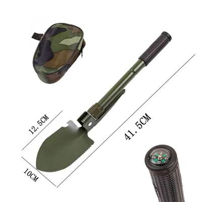 Multi Purpose Survival Shovel, Portable Foldable Military Shovel For Camping, Hiking, Off Road & Emergency Use green