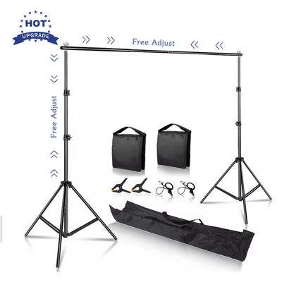 Adjustable Photography Backdrop Stand For Studio And Event Backgrounds With Telescopic Support 2600x3000 telescopic Kit 2