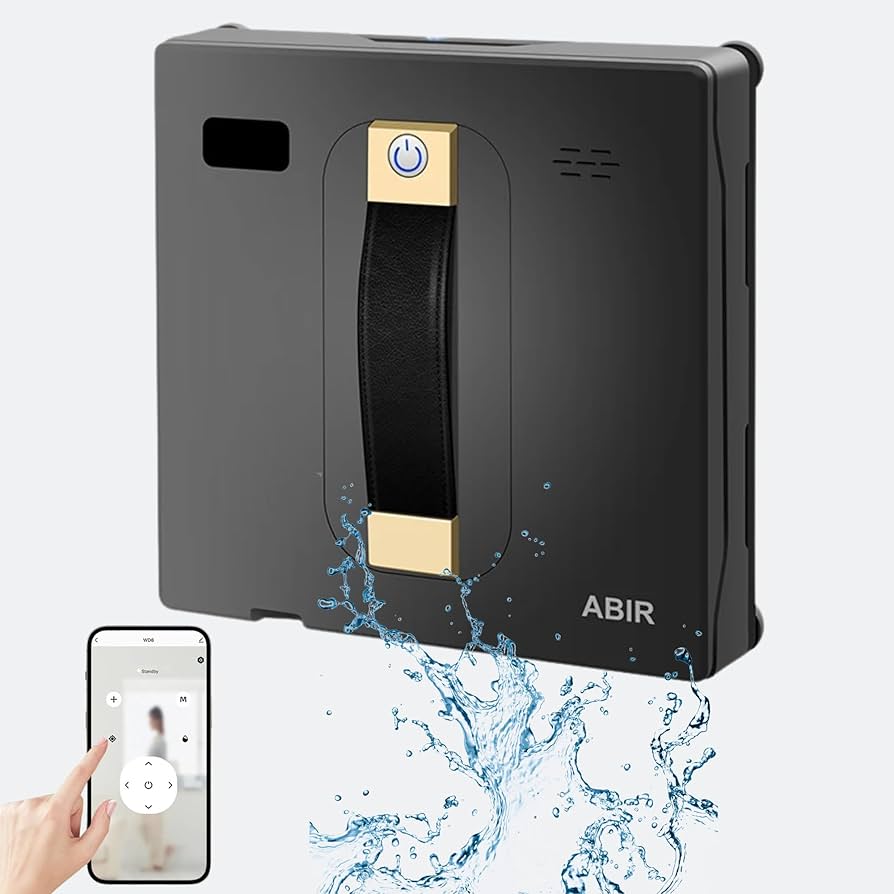 Robot Window Cleaner ABIR WD8 With Dual Water Spray, High Vacuum Suction, Smart Memory & Laser Sensor, Glass Wall Clean Robot Window Cleaner ABIR WD8 With Dual Water Spray, High Vacuum Suction, Smart Memory & Laser Sensor, Glass Wall Clean