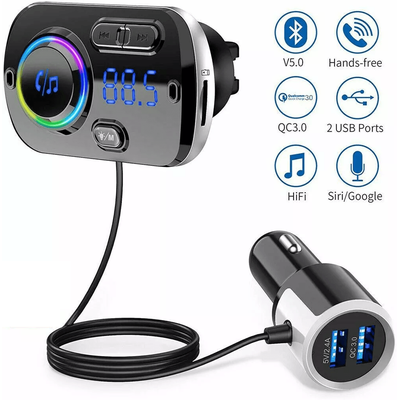 Handsfree Bluetooth FM Transmitter Wireless Radio Adapter Car Kit MP3 Player USB Charger With Clear Sound & Dual Port Handsfree Bluetooth FM Transmitter Wireless Radio Adapter Car Kit MP3 Player USB Charger With Clear Sound & Dual Port