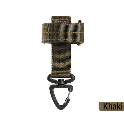 Tactical Nylon Gloves Hook Safety Clip, Multi Use Outdoor Camping Hanging Buckle For Climbing, Work Gloves, Rope khaki