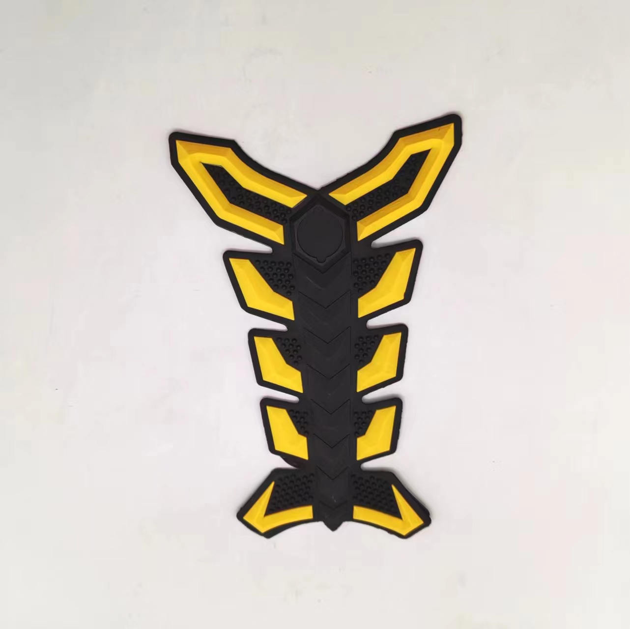 3D Rubber Gas Fuel Oil Tank Pad Protector, Universal Motorcycle Tank Sticker yellow