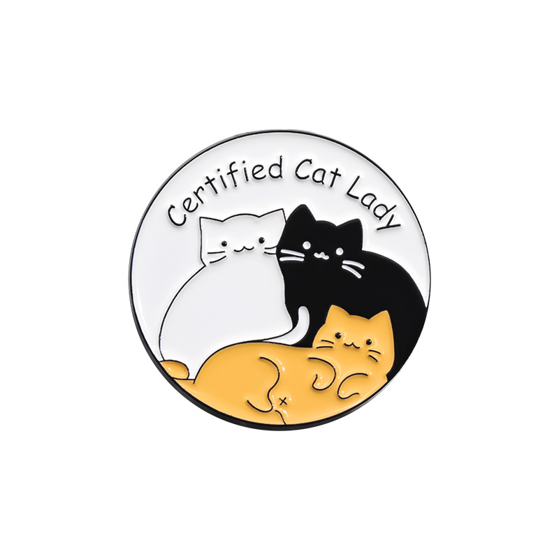 Anti Depressants Cats Badge Cute Heath Enamel Pin Unique Gift Jewelry For Cat Lovers 1