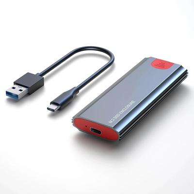SSD Enclosure Adapter USB 3.2 Gen2 10Gbps M2 SSD Case USB C External Enclosure Compatible With M, B, B&M Key Drives nvme And Sata Grey