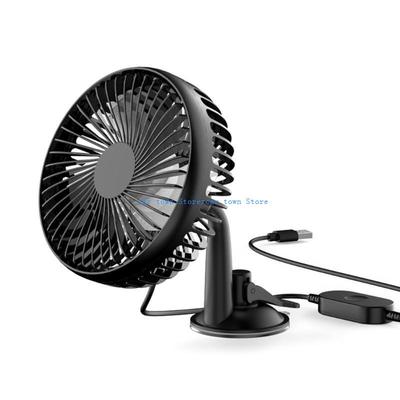 Powerful 3 Speed RXJE USB Fan, Rechargeable Portable Clip On Fan, Vehicle Cooling Fan For Car Truck SUV Tent RV a