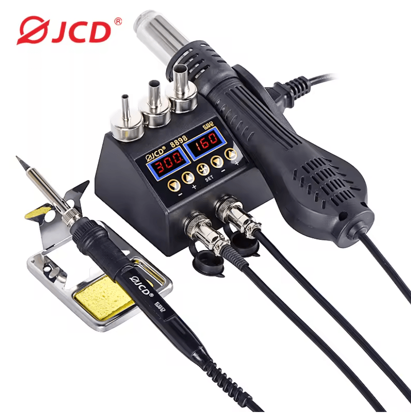 2 In 1 Soldering Rework Station 750W With LCD Display For PCB BGA SMD IC Repair 110v Us Plug 8898 Kit 4