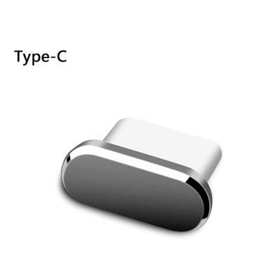 Anti Dust Plug Cover Cap, Aluminum Alloy Type C Port Protector For Phones grey