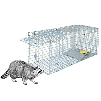 Heavy Duty Steel Humane Live Animal Trap Cage, Preassembled Wildlife Catch & Release Heavy Duty Steel Humane Live Animal Trap Cage, Preassembled Wildlife Catch & Release