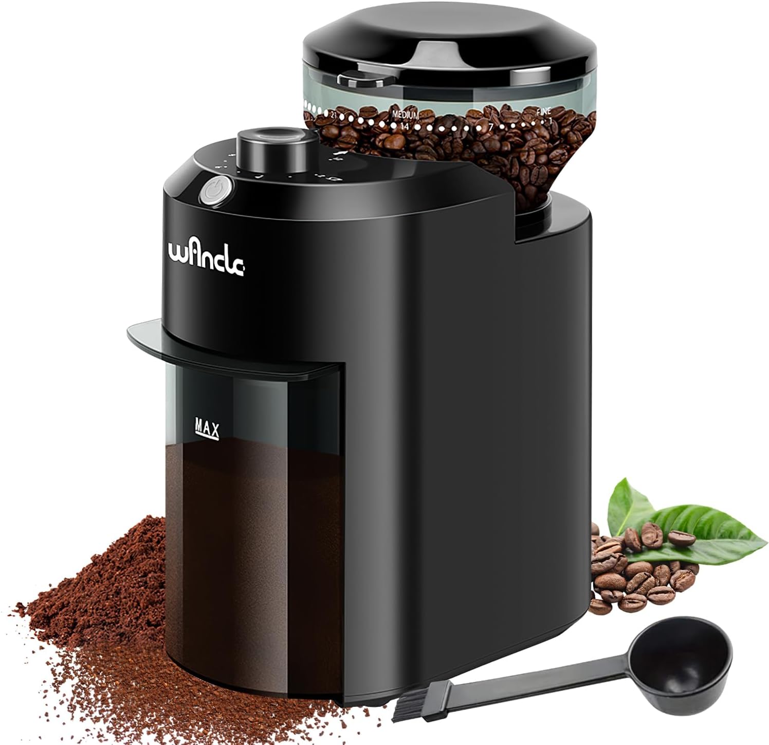 Wancle Electric Burr Coffee Grinder Conical Burr Mill With 28 Grind Settings For Espresso To French Press (120V 220V) cbg 8000 charger 110v