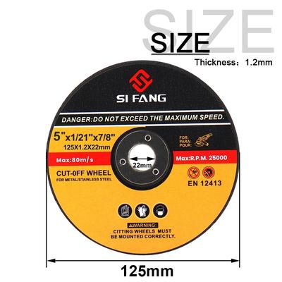 Metal Cutting Disc For Angle Grinder, Resin Grinding Wheel Disc, Saw Blade For Metal & Steel Bar Cutting 125mm