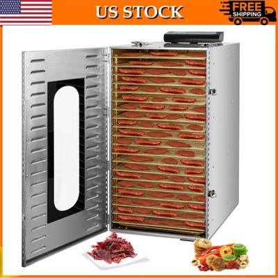 Stainless Steel Food Dehydrator, Commercial Dehydrators Dryer For Fruit, Meat, Jerky, Herbs, Adjustable Timer, Large Stainless Steel Food Dehydrator, Commercial Dehydrators Dryer For Fruit, Meat, Jerky, Herbs, Adjustable Timer, Large