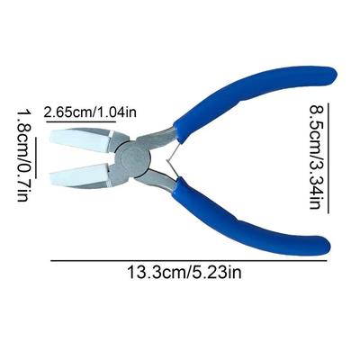 Carbon Steel Nylon Jaw Pliers, Craft Plat Nose Pliers DIY & Tools For Beading Looping, Shaping Wire Jewelry blue