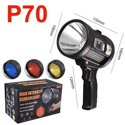 Rechargeable Spotlight 1000000 Lumens Handheld Flashlight With COB And Solar Panels medium
