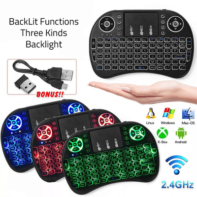 Wireless Mini Keyboard & Touchpad Remote, Compatible With Smart TV, Android TV Box, PC Wireless Mini Keyboard & Touchpad Remote, Compatible With Smart TV, Android TV Box, PC