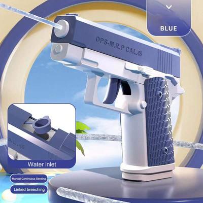 Water Blaster Guns Set, Long Range Shooting Water Pistols For Backyard Games,Pool Parties & Beach Fun,Durable Summer Toy blue