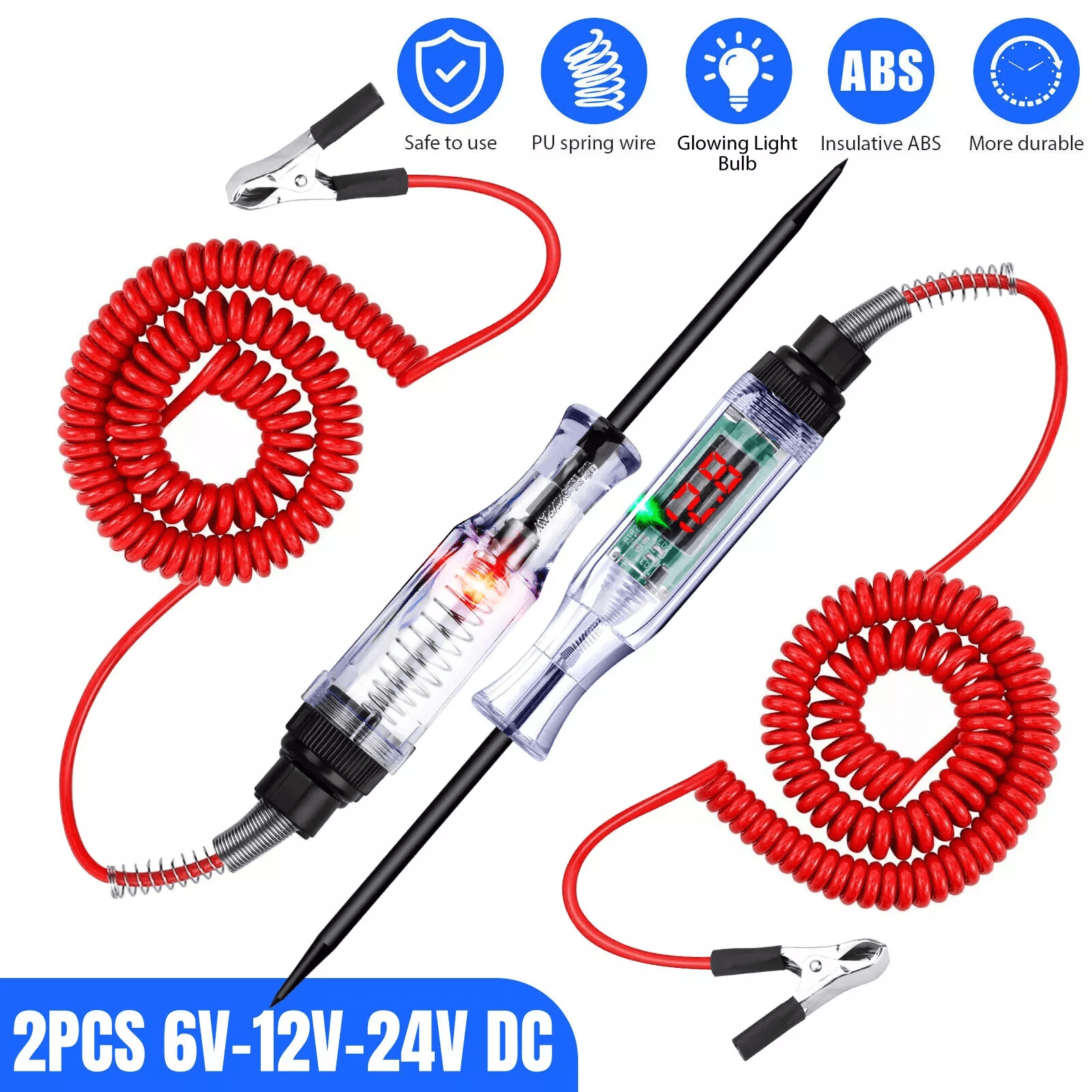 Automotive Digital Voltage Tester Circuit Light For Car & Truck Electrical Diagnostics Automotive Digital Voltage Tester Circuit Light For Car & Truck Electrical Diagnostics