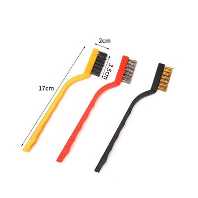 Stainless Steel & Brass Cleaning Brush Set, Polishing Rust Remover, Metal Wire Burring Tool For Home, Auto & Kitchen regular Set