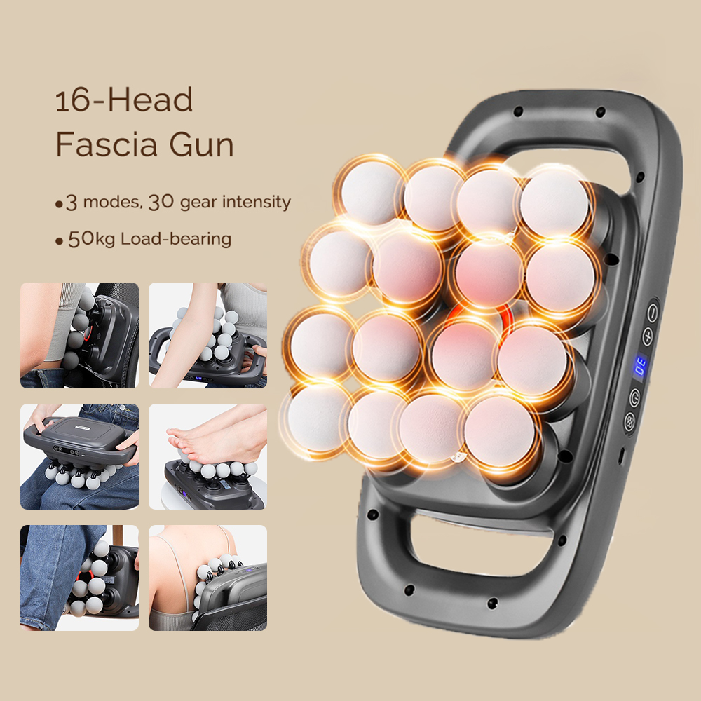 Fascia Gun High Frequency Vibration Body Massage Gun For Back, Waist, Neck, Shoulder Deep Muscle Masajeador For Pain 32 Head