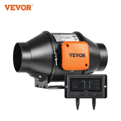 VEVOR Inline Duct Fan Quiet EC Motor Ventilation Exhaust Fan With Temperature Humidity Controller, Cooling Booster VEVOR Inline Duct Fan Quiet EC Motor Ventilation Exhaust Fan With Temperature Humidity Controller, Cooling Booster