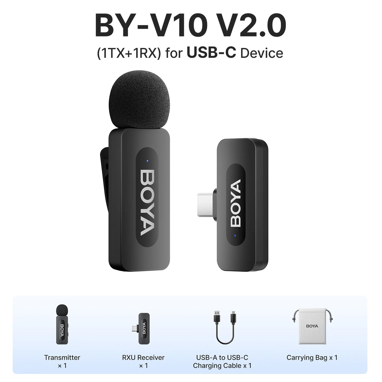 BOYA BY V Wireless Lavalier Microphone For IPhone Android Vlogging Interviews And Live Broadcast d