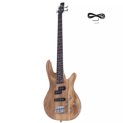 Natural Wood 4 String Electric IB Bass Guitar, Ideal For School Bands & Gifts Natural Wood 4 String Electric IB Bass Guitar, Ideal For School Bands & Gifts