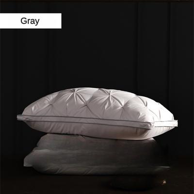 Luxury Goose Down Pillow White Cotton Pillow Cover Rectangle, 5 Star Hotel Sleep Experience With Low Mid high Pillows gray 48x74cm height 23 25cm 0.9kg