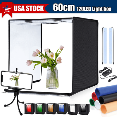 Portable LED Light Box Tent Kit With Foldable Photo Studio, 6 Color Backgrounds, High Brightness, Ideal For Online Shop Portable LED Light Box Tent Kit With Foldable Photo Studio, 6 Color Backgrounds, High Brightness, Ideal For Online Shop