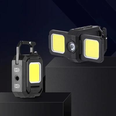 Rechargeable Keychain COB Work Light With Dual Light Source, High Lumen Portable LED Flashlight For Camping, Hiking Rechargeable Keychain COB Work Light With Dual Light Source, High Lumen Portable LED Flashlight For Camping, Hiking