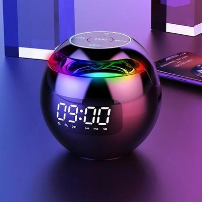 LED Smart Spherical Digital Alarm Clock With Portable Bluetooth Speaker LED Smart Spherical Digital Alarm Clock With Portable Bluetooth Speaker
