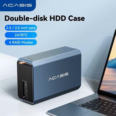 Dual Bay External Hard Drive Enclosure With RAID Function And USB Support eu Plug