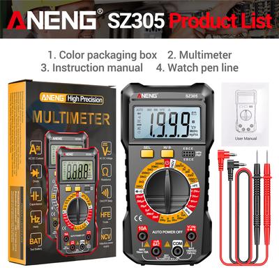 1999 Count Professional Multimeter, AC DC Voltage Tester, Ammeter, Capacitor & Electrician Detector Tool black