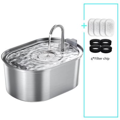 Smart Stainless Steel Cat Water Fountain Automatic Pet Water Dispenser With Filtered Circulation For Cats And Dogs upgrade Package