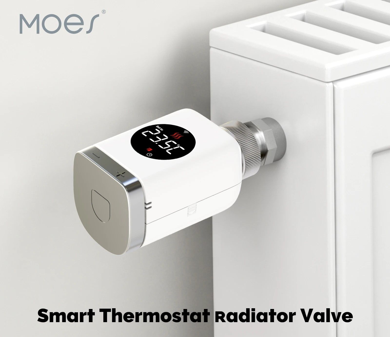 Smart WiFi ZigBee TRV Thermostatic Radiator Valve, Remote App Control, Programmable Heating, Works With Alexa & Google Smart WiFi ZigBee TRV Thermostatic Radiator Valve, Remote App Control, Programmable Heating, Works With Alexa & Google