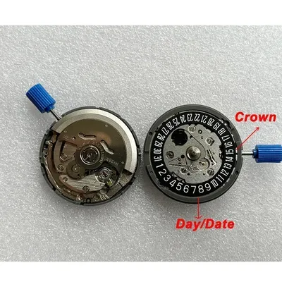 Automatic Movement Jewels Self Winding High Accuracy Premium Replacement For Dial Mods At Date Position black At 6