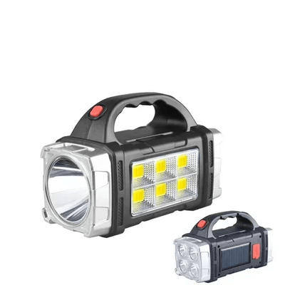 Rechargeable LED Flashlight With Power Bank Function 6cob Silver